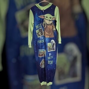 Star Wars Baby Yoda Hooded Onesie - Blue & Green